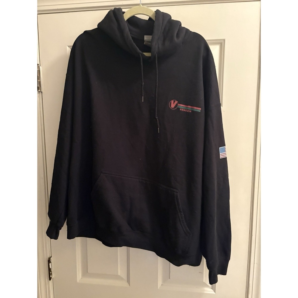 Venezia Trucking Black Hoodie Size 2XL Truck Graphic On Back